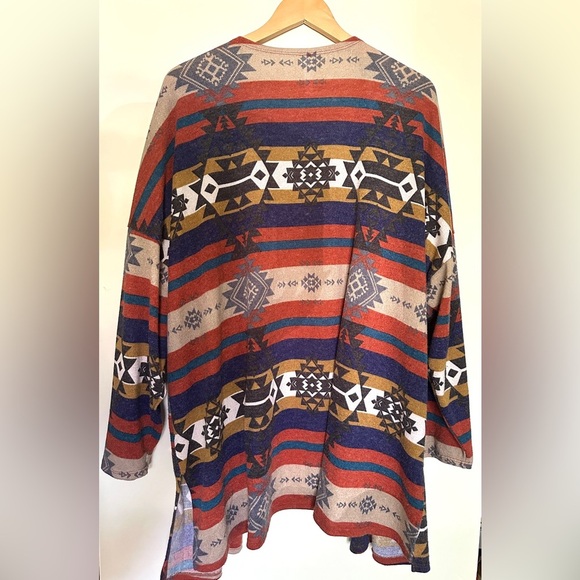 Dear Scarlett Colorful Aztec Print Patterned Cardigan Women Sz 3x Long Sleeve - Picture 4 of 4